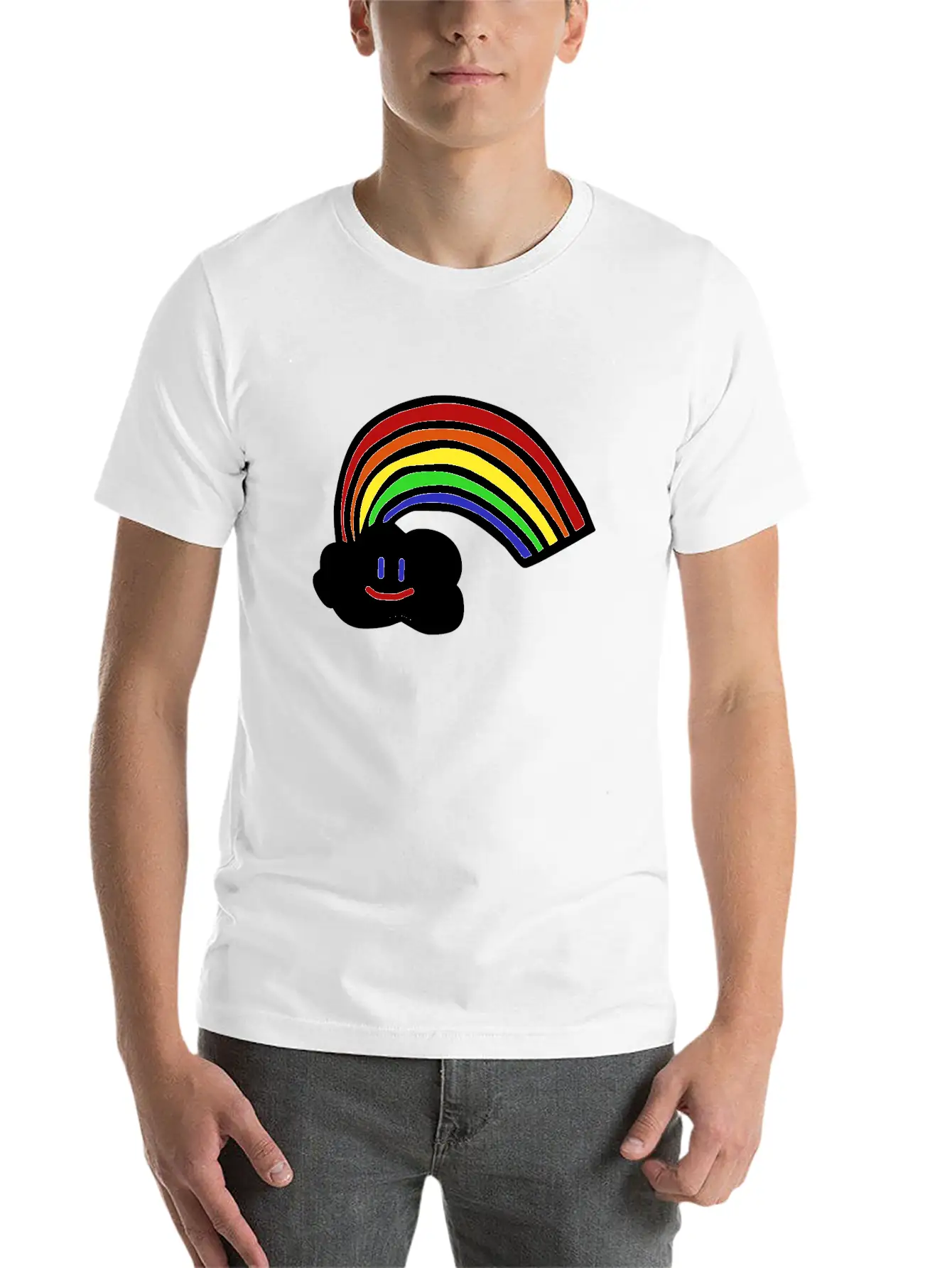 Rainbow Gift For Kids Tee Cute Cloud Unisex Casual T-Shirt – Clean Design For Daily Comfort