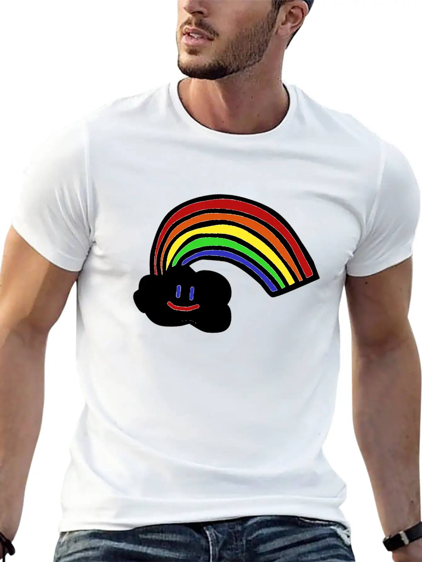 Rainbow Gift For Kids Tee Cute Cloud Unisex Casual T-Shirt – Clean Design For Daily Comfort
