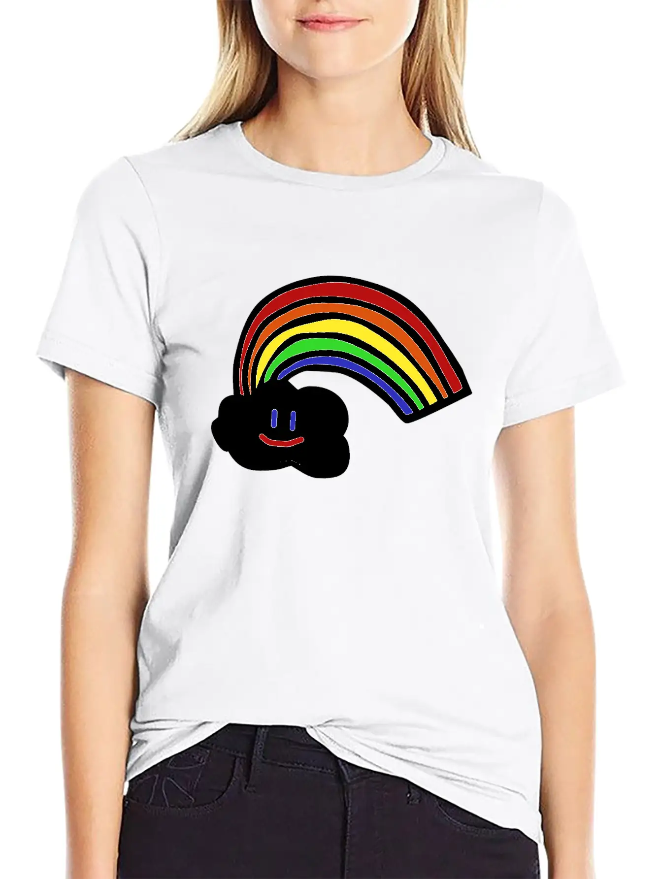 Rainbow Gift For Kids Tee Cute Cloud Unisex Casual T-Shirt – Clean Design For Daily Comfort
