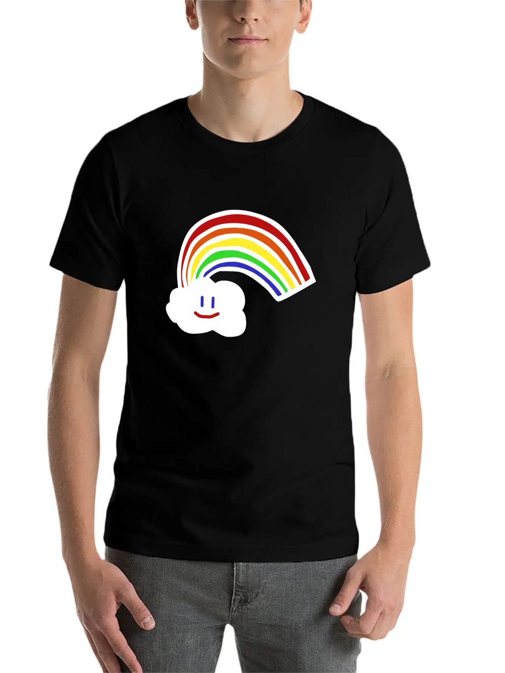 Rainbow Gift For Kids Tee Cute Cloud Unisex Casual T-Shirt – Clean Design For Daily Comfort