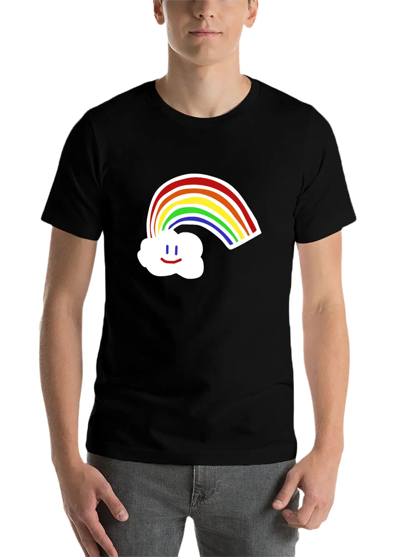 Rainbow Gift For Kids Tee Cute Cloud Unisex Casual T-Shirt – Clean Design For Daily Comfort