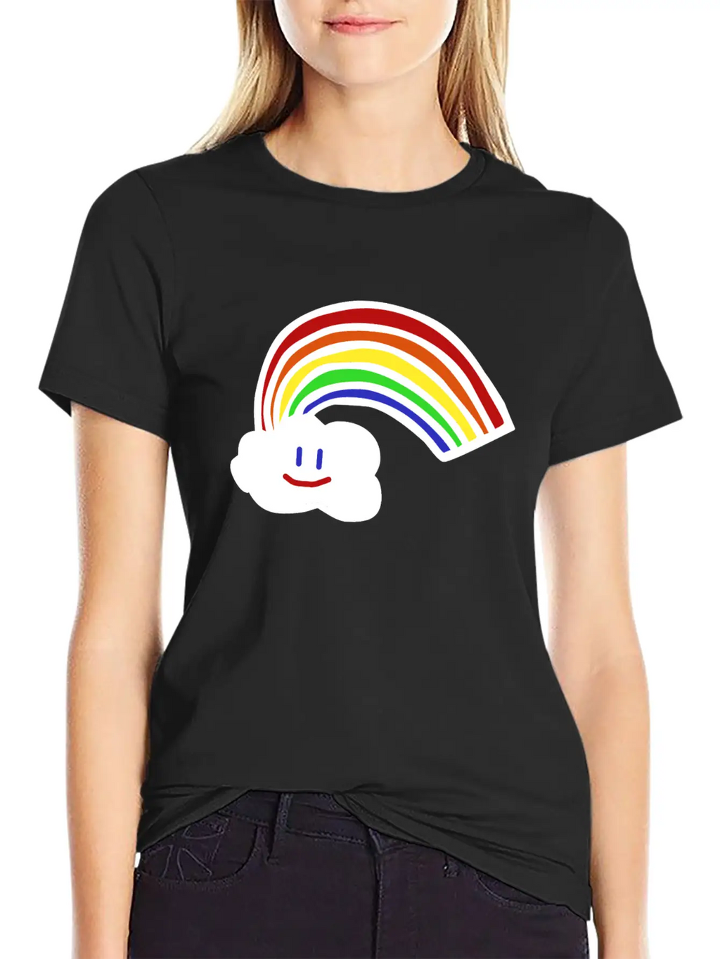 Rainbow Gift For Kids Tee Cute Cloud Unisex Casual T-Shirt – Clean Design For Daily Comfort