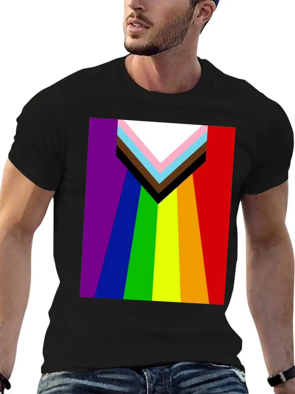 Rainbow Lgbtq Classic Fit Graphic Tee For Daily Comfort – Unisex Cotton Shirt