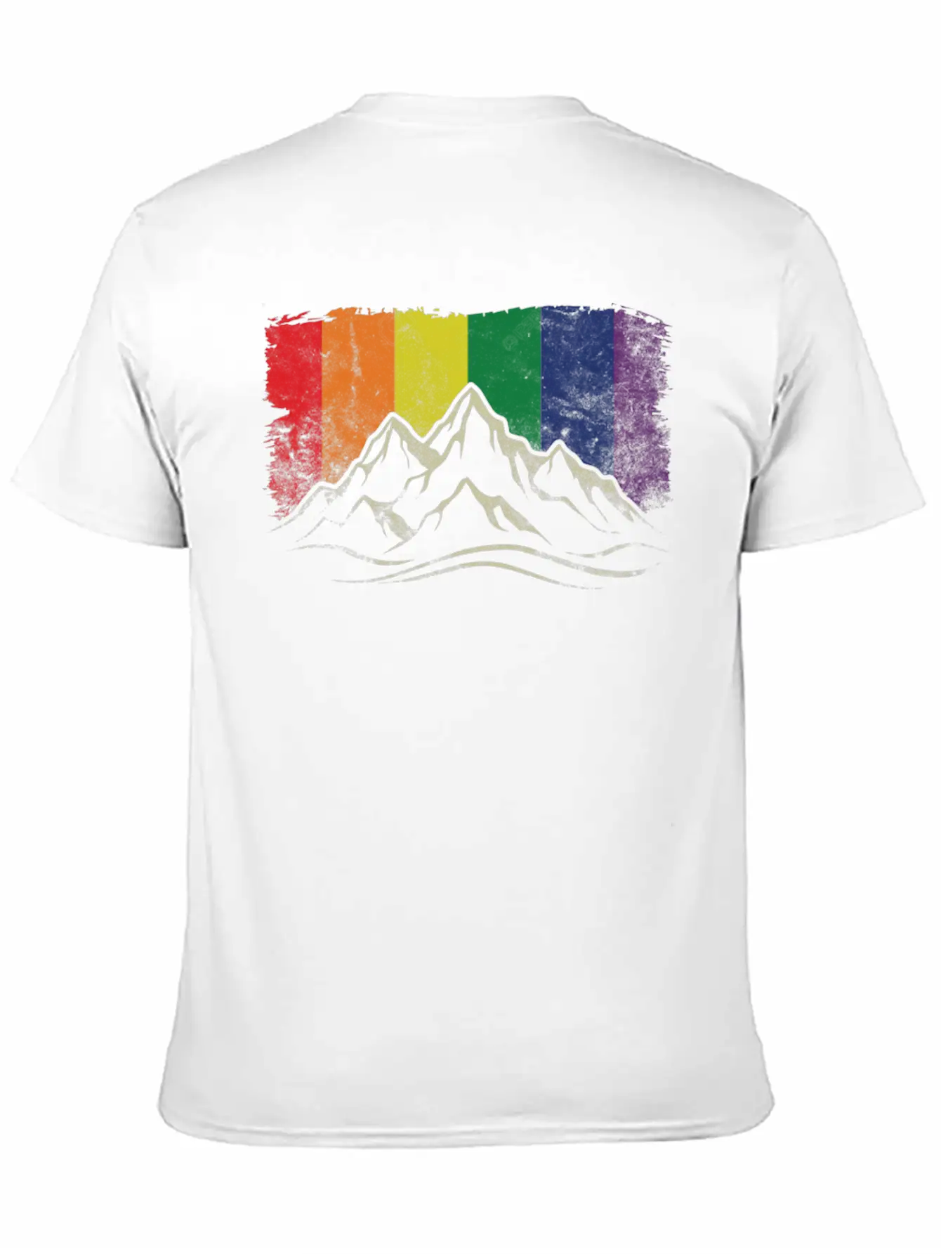 Rainbow Mountain Stylish Everyday T-Shirt – Unisex Basic Cotton Tee