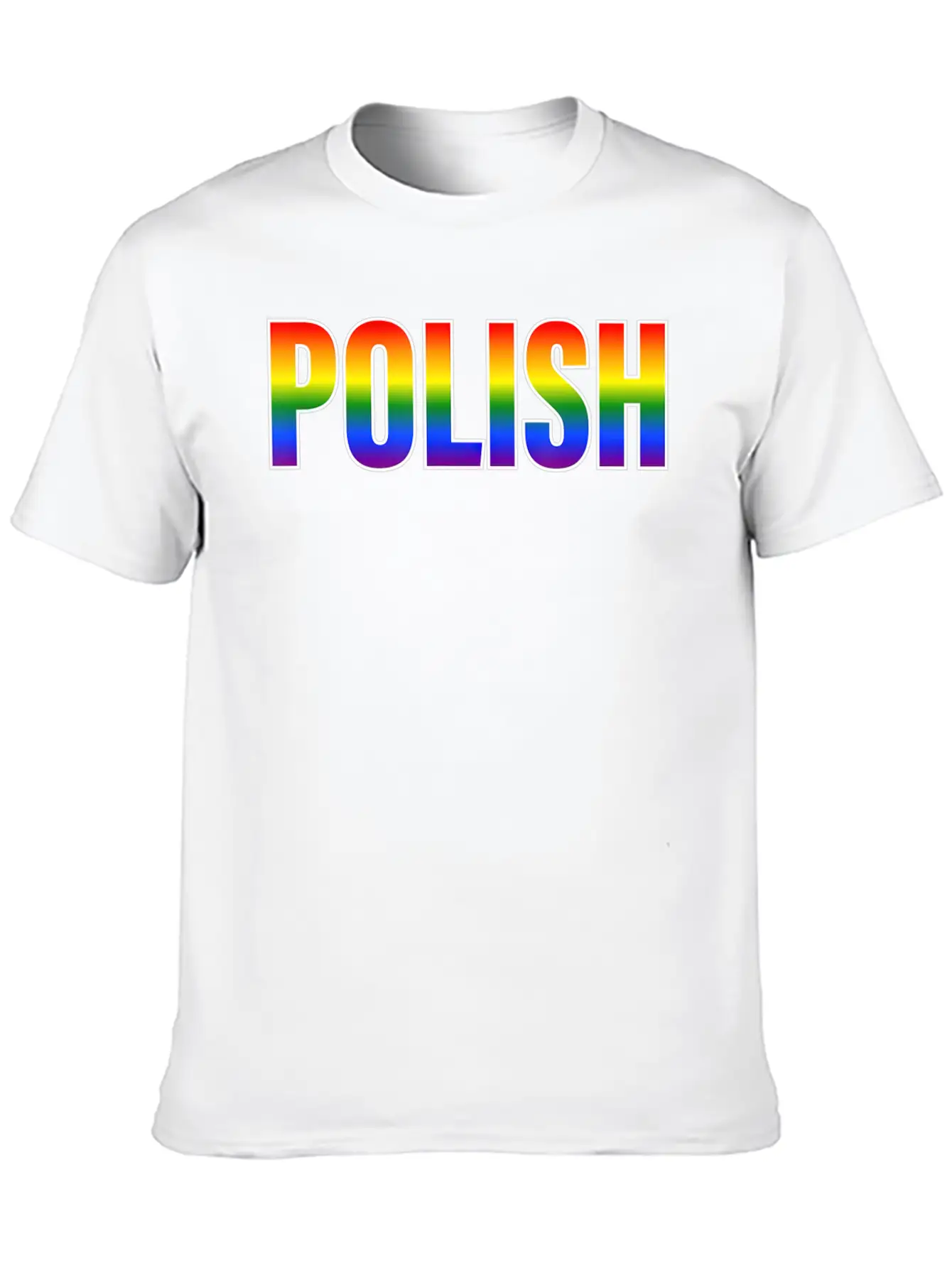 Rainbow Polish Gay Pride LGBT Pride T Unisex Casual T-Shirt – Clean Design For Daily Comfort