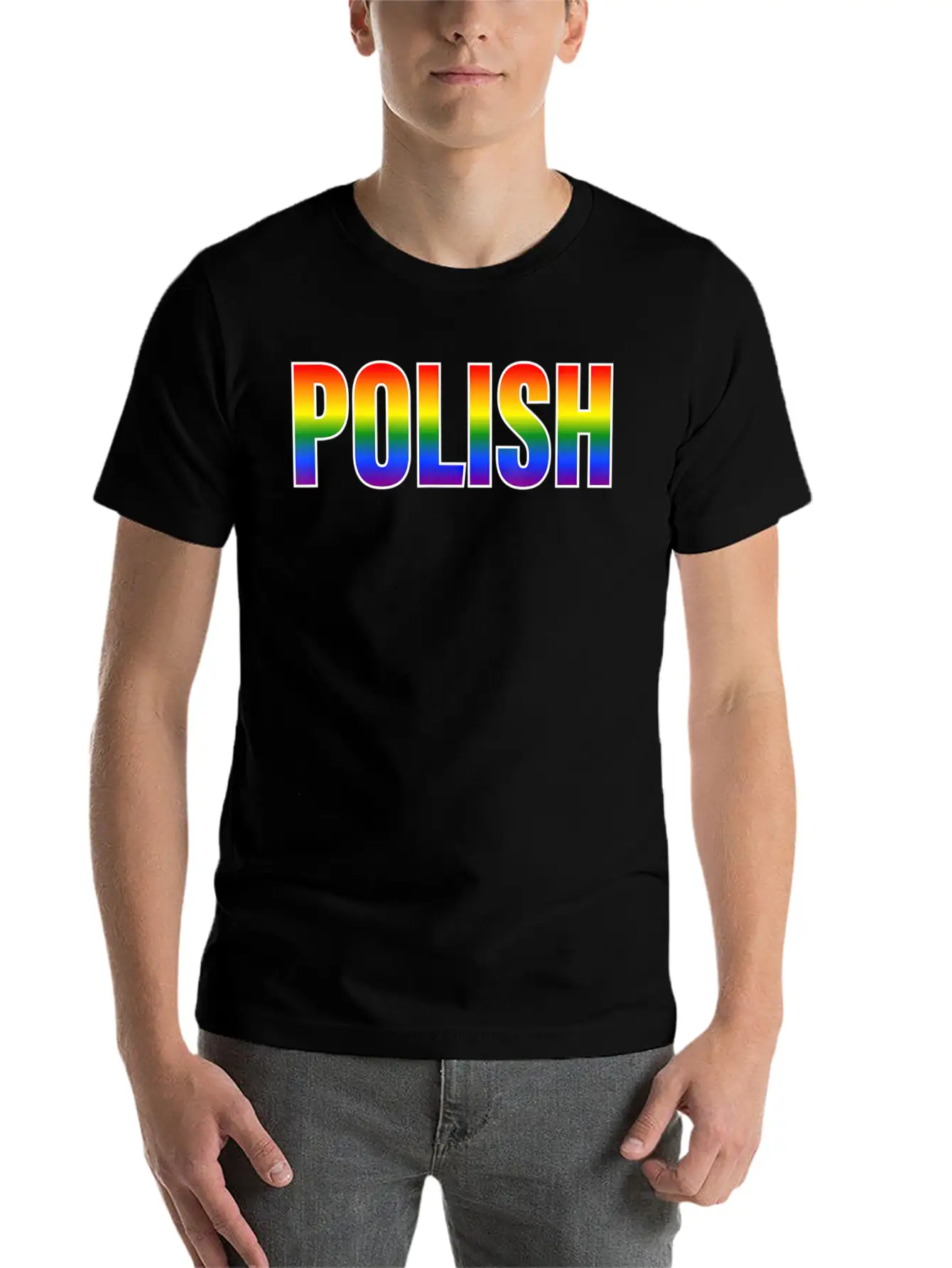 Rainbow Polish Gay Pride LGBT Pride T Unisex Casual T-Shirt – Clean Design For Daily Comfort