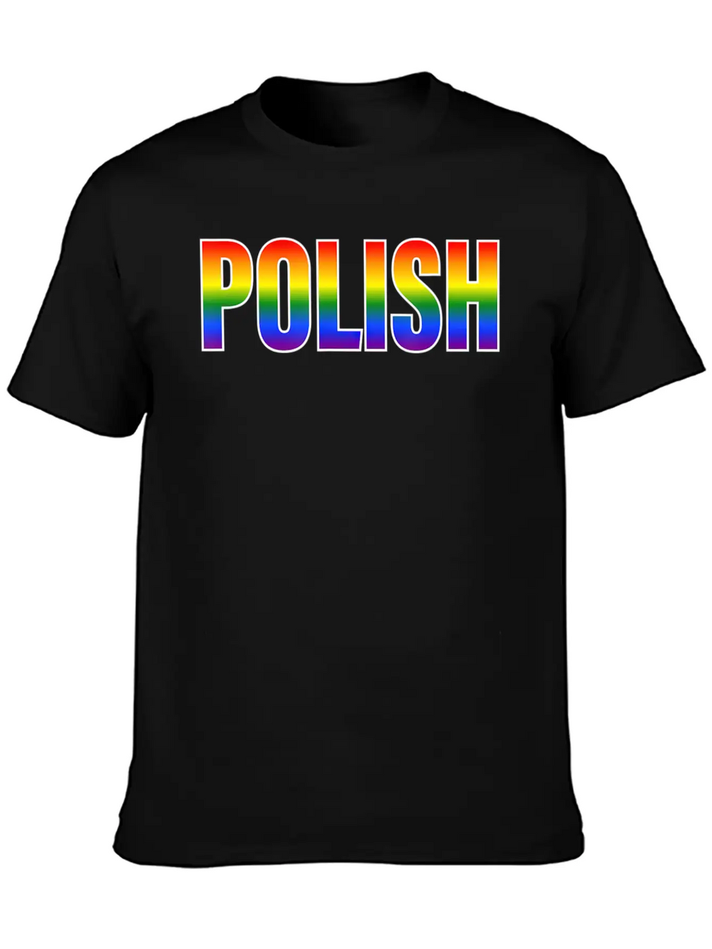 Rainbow Polish Gay Pride LGBT Pride T Unisex Casual T-Shirt – Clean Design For Daily Comfort