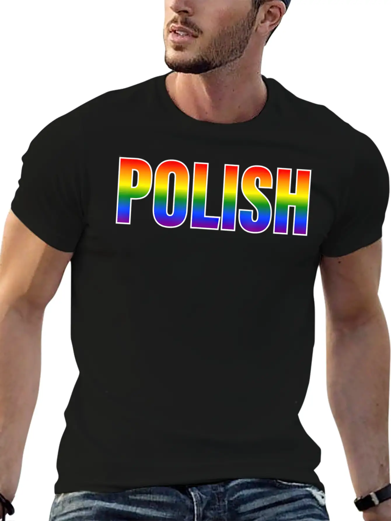 Rainbow Polish Gay Pride LGBT Pride T Unisex Casual T-Shirt – Clean Design For Daily Comfort