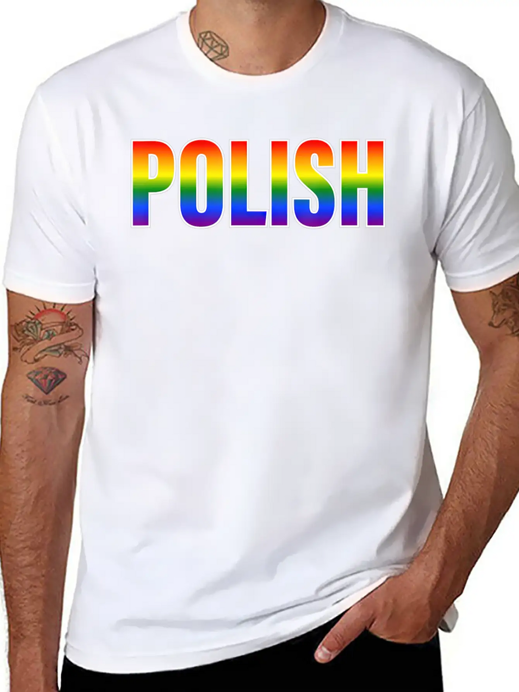 Rainbow Polish Gay Pride LGBT Pride T Unisex Casual T-Shirt – Clean Design For Daily Comfort