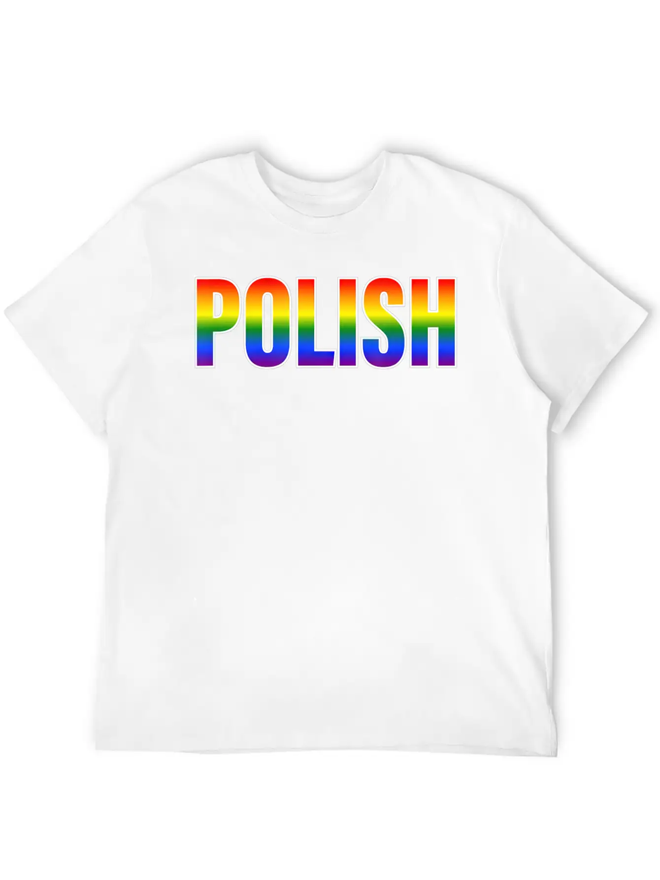 Rainbow Polish Gay Pride LGBT Pride T Unisex Casual T-Shirt – Clean Design For Daily Comfort