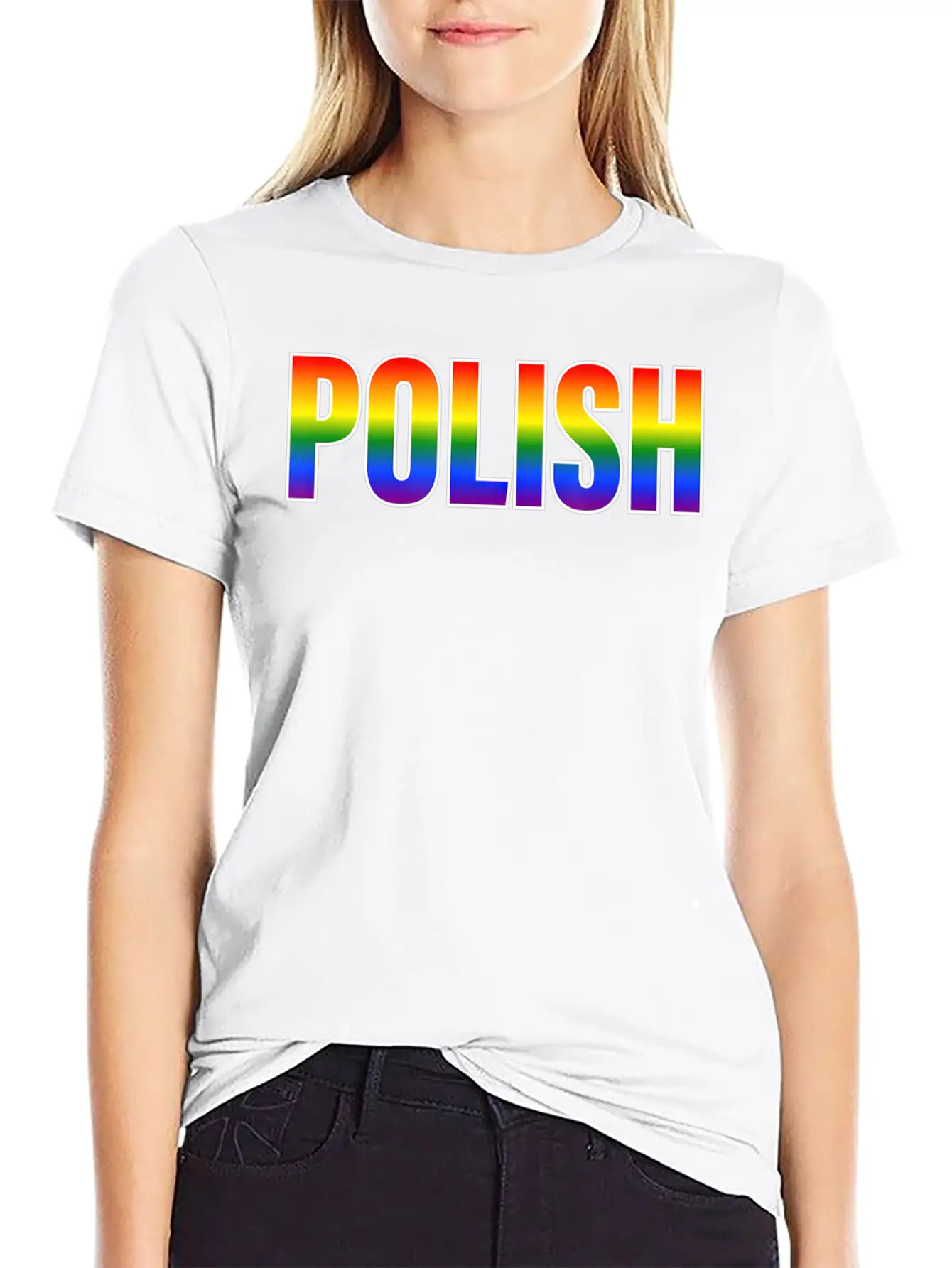 Rainbow Polish Gay Pride LGBT Pride T Unisex Casual T-Shirt – Clean Design For Daily Comfort