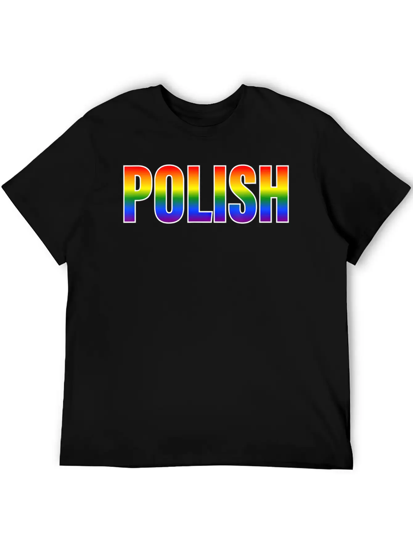 Rainbow Polish Gay Pride LGBT Pride T Unisex Casual T-Shirt – Clean Design For Daily Comfort
