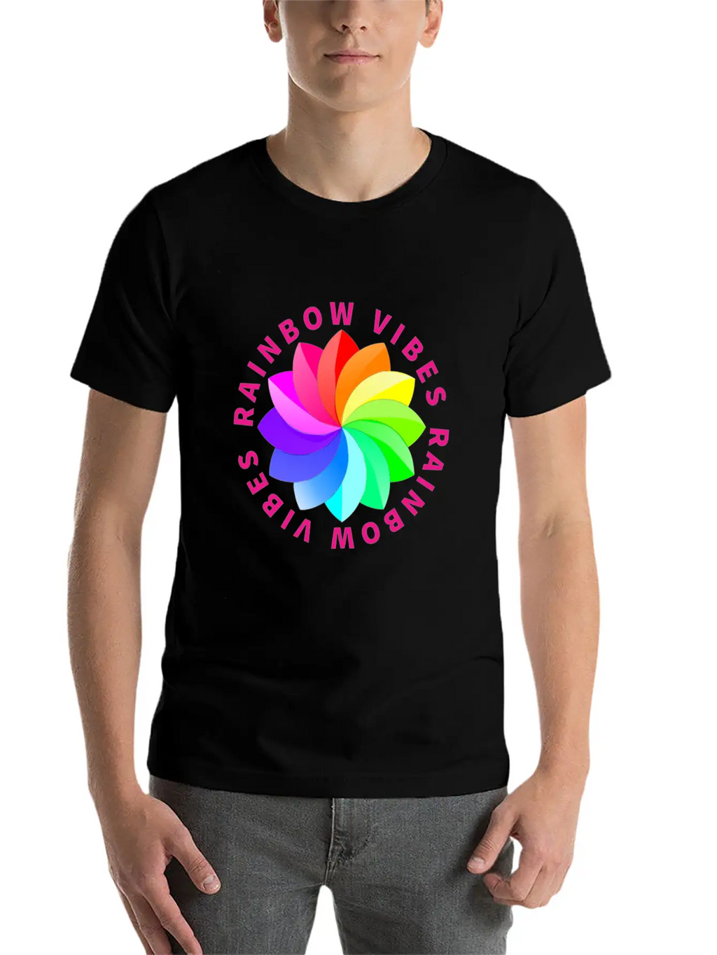 Rainbow Rainbow Rainbow Rainbow Rainbow Rainbow Breathable Soft Cotton T-Shirt – Timeless Casual Look