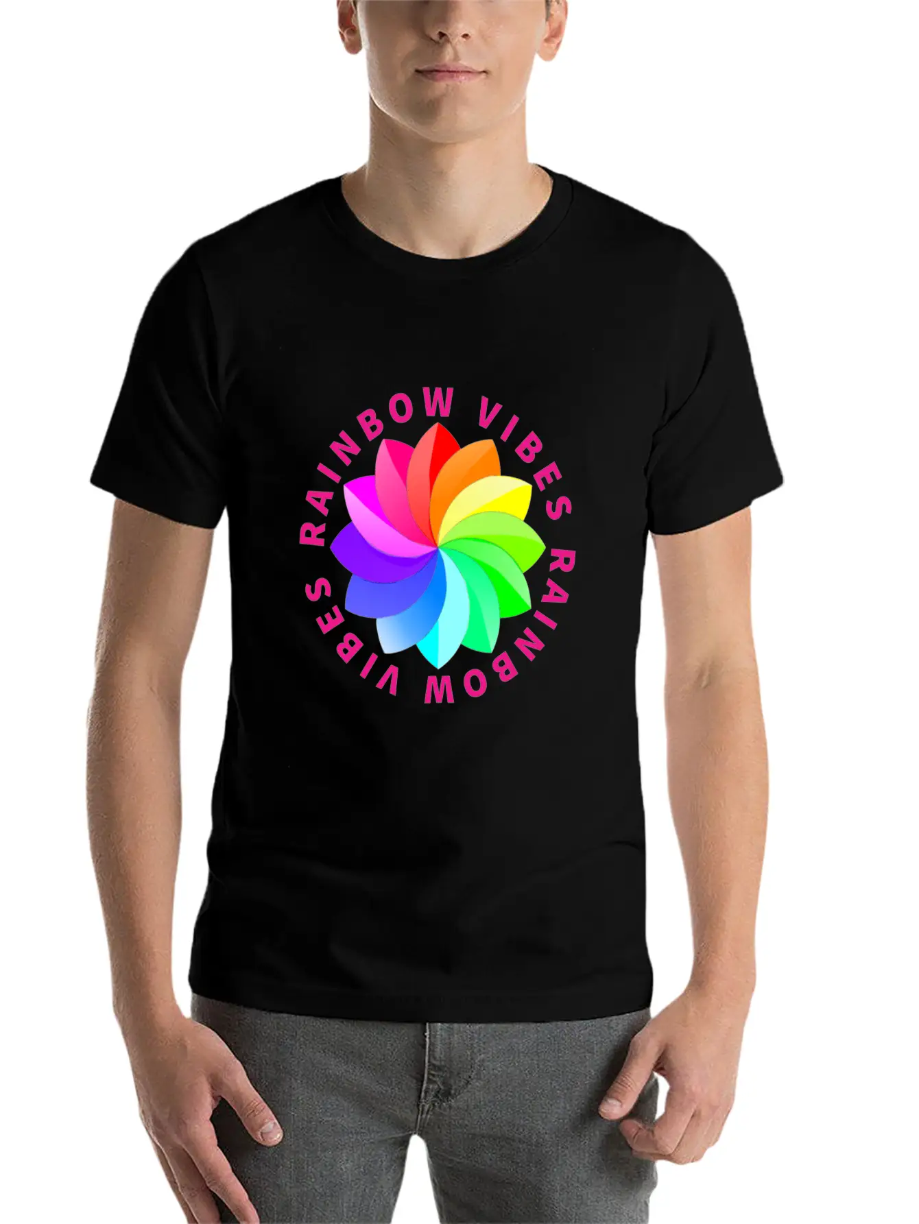 Rainbow Rainbow Rainbow Rainbow Rainbow Rainbow Breathable Soft Cotton T-Shirt – Timeless Casual Look
