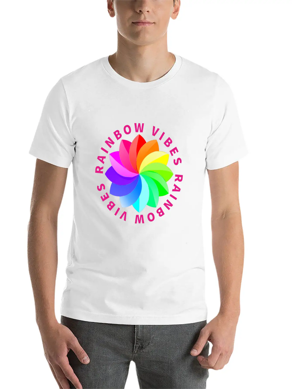 Rainbow Rainbow Rainbow Rainbow Rainbow Rainbow Breathable Soft Cotton T-Shirt – Timeless Casual Look