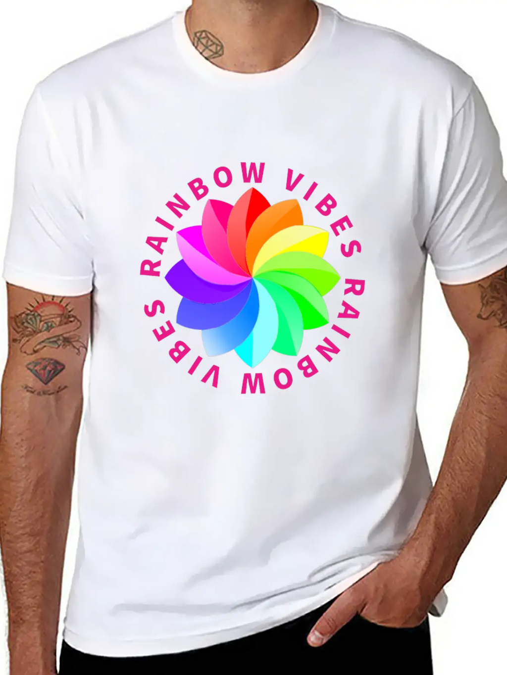 Rainbow Rainbow Rainbow Rainbow Rainbow Rainbow Breathable Soft Cotton T-Shirt – Timeless Casual Look