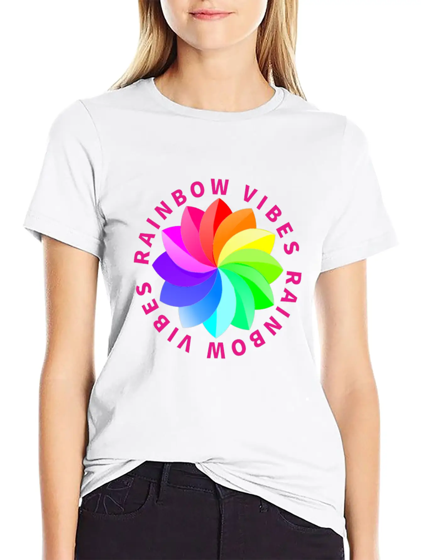 Rainbow Rainbow Rainbow Rainbow Rainbow Rainbow Breathable Soft Cotton T-Shirt – Timeless Casual Look