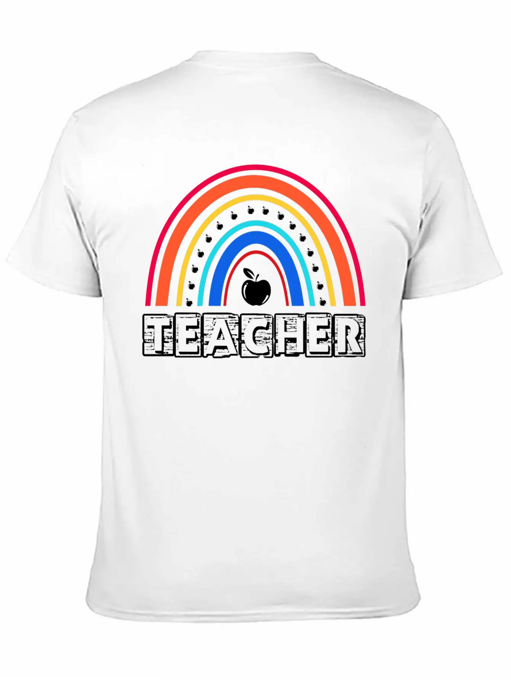 Rainbow Teacher Essential Cotton Tee For Daily Outfits – Unisex Style