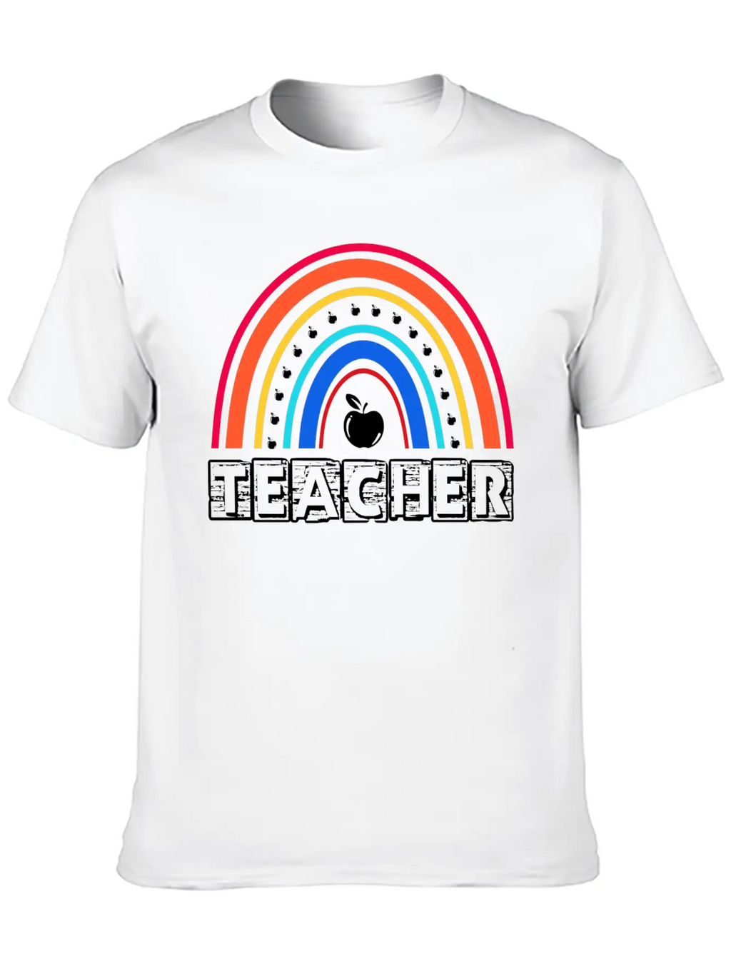 Rainbow Teacher Essential Cotton Tee For Daily Outfits – Unisex Style