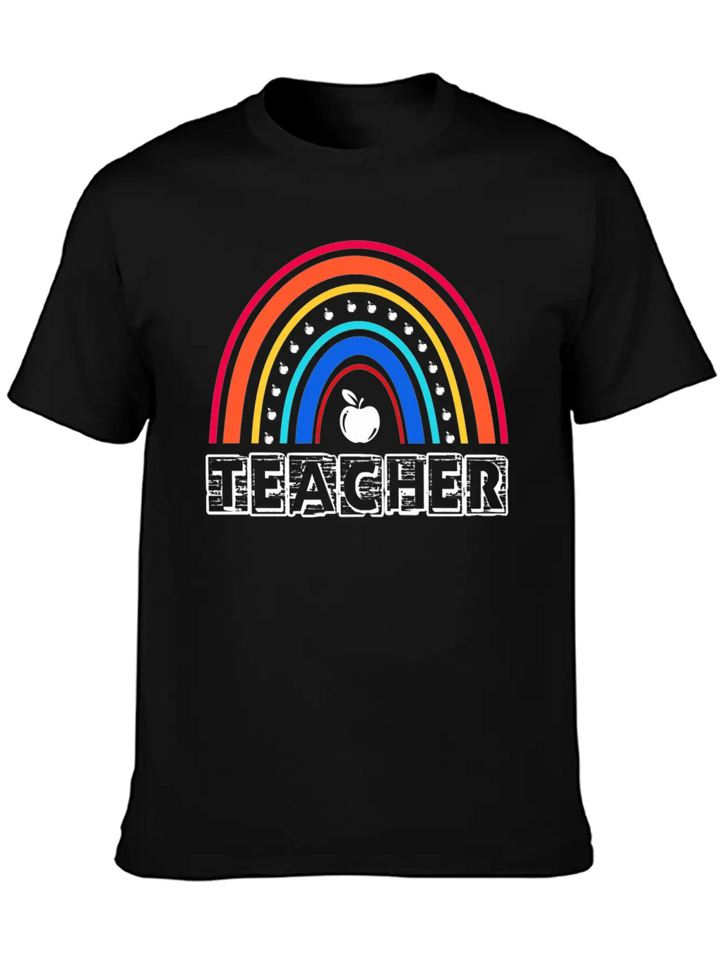 Rainbow Teacher Essential Cotton Tee For Daily Outfits – Unisex Style
