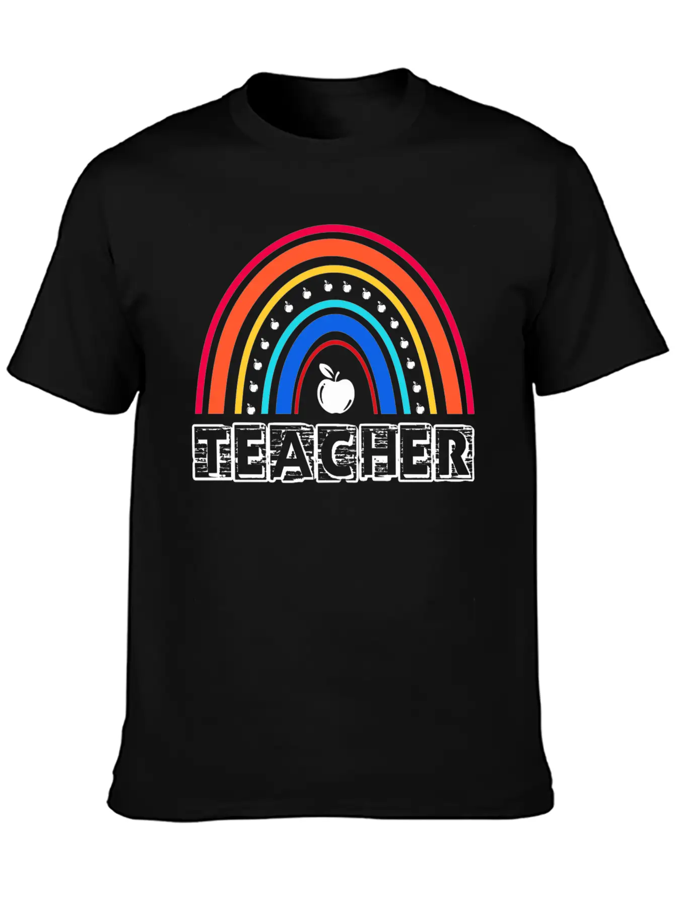 Rainbow Teacher Essential Cotton Tee For Daily Outfits – Unisex Style