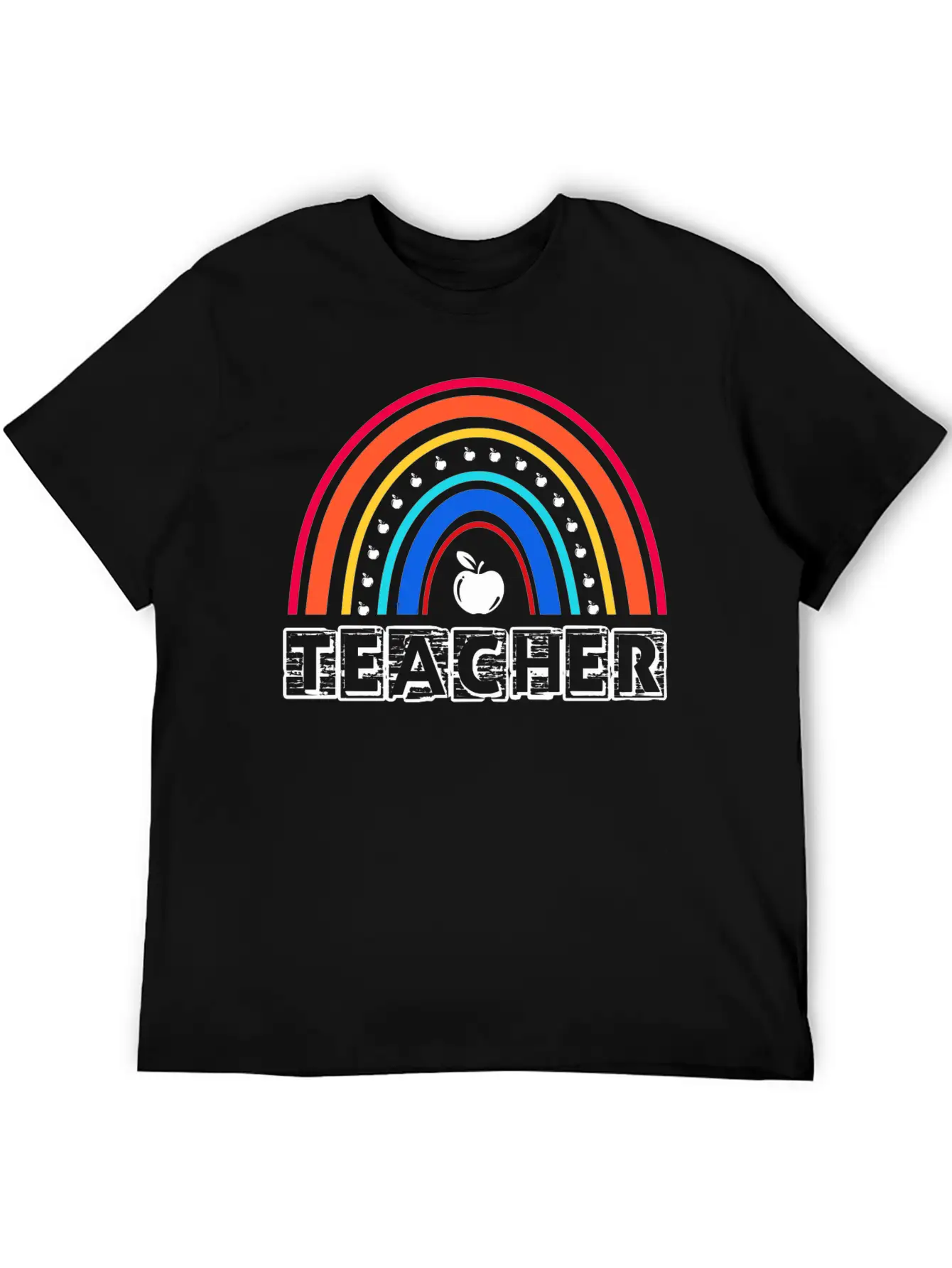 Rainbow Teacher Essential Cotton Tee For Daily Outfits – Unisex Style