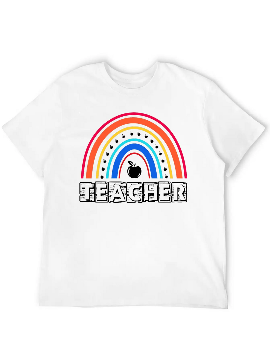 Rainbow Teacher Essential Cotton Tee For Daily Outfits – Unisex Style