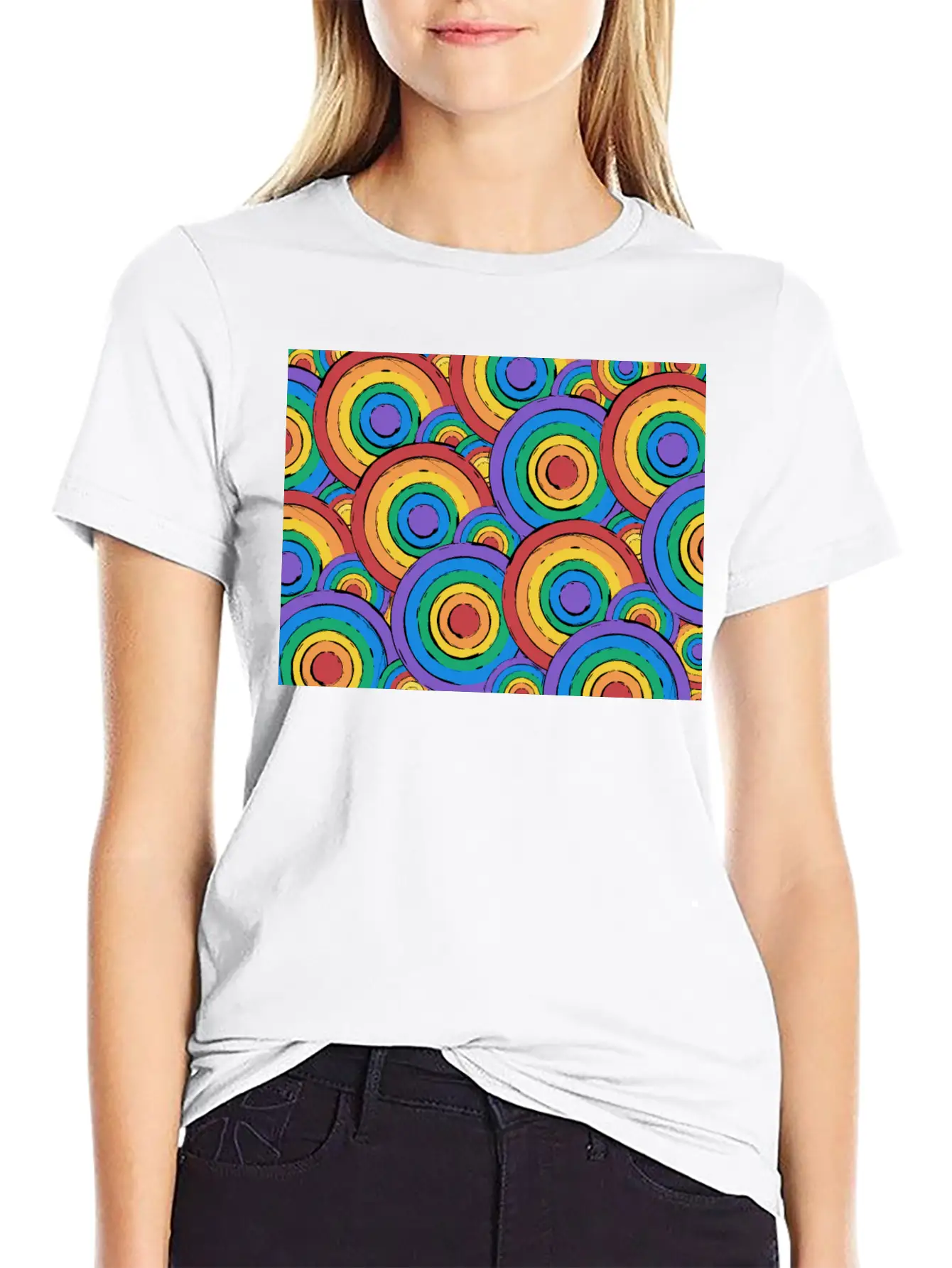 Rainbow Unisex Casual T-Shirt – Clean Design For Daily Comfort