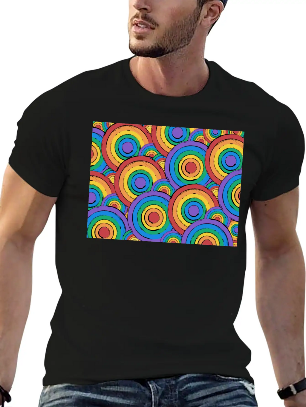 Rainbow Unisex Casual T-Shirt – Clean Design For Daily Comfort