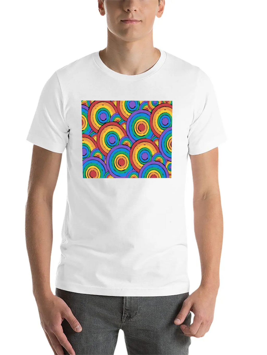 Rainbow Unisex Casual T-Shirt – Clean Design For Daily Comfort