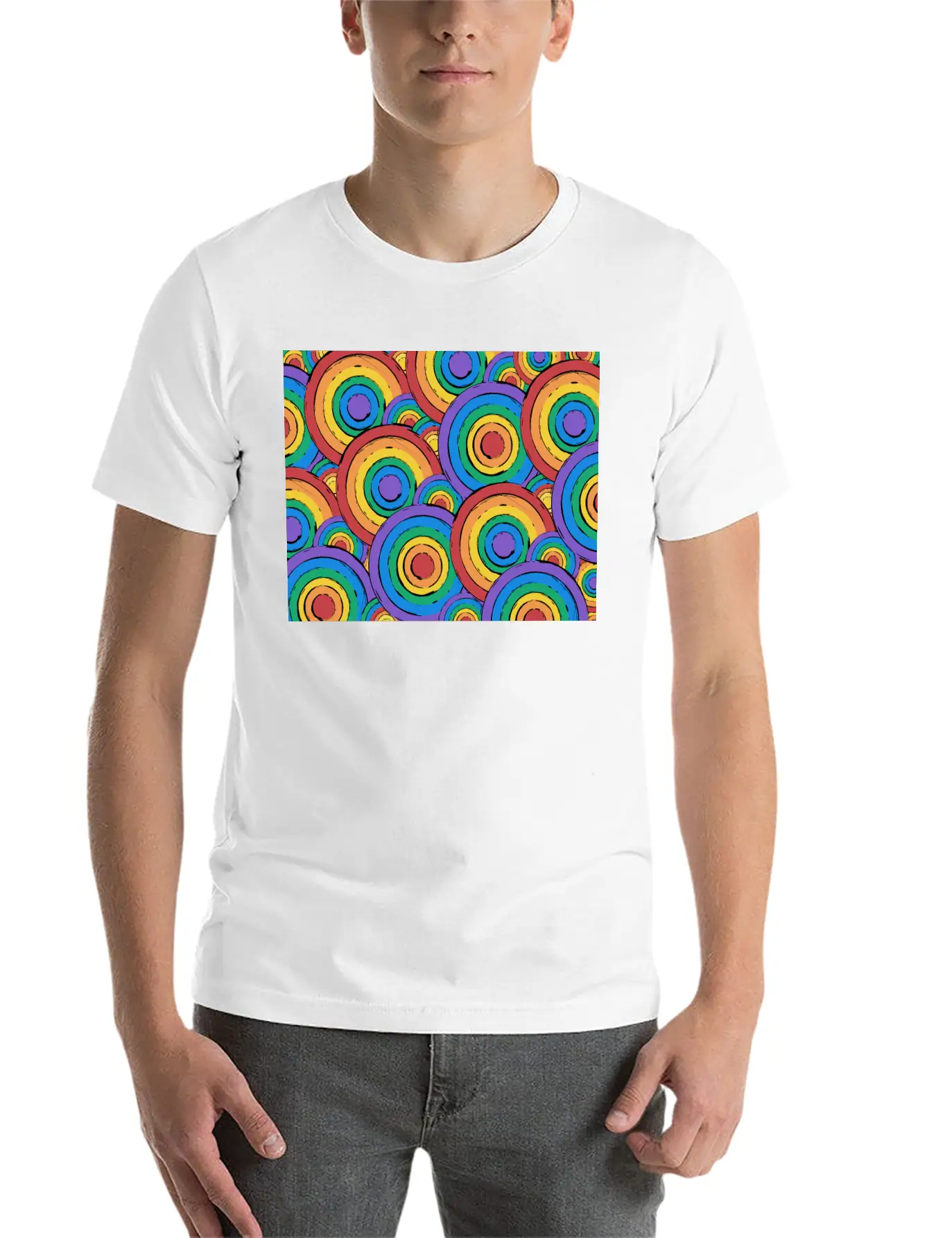 Rainbow Unisex Casual T-Shirt – Clean Design For Daily Comfort