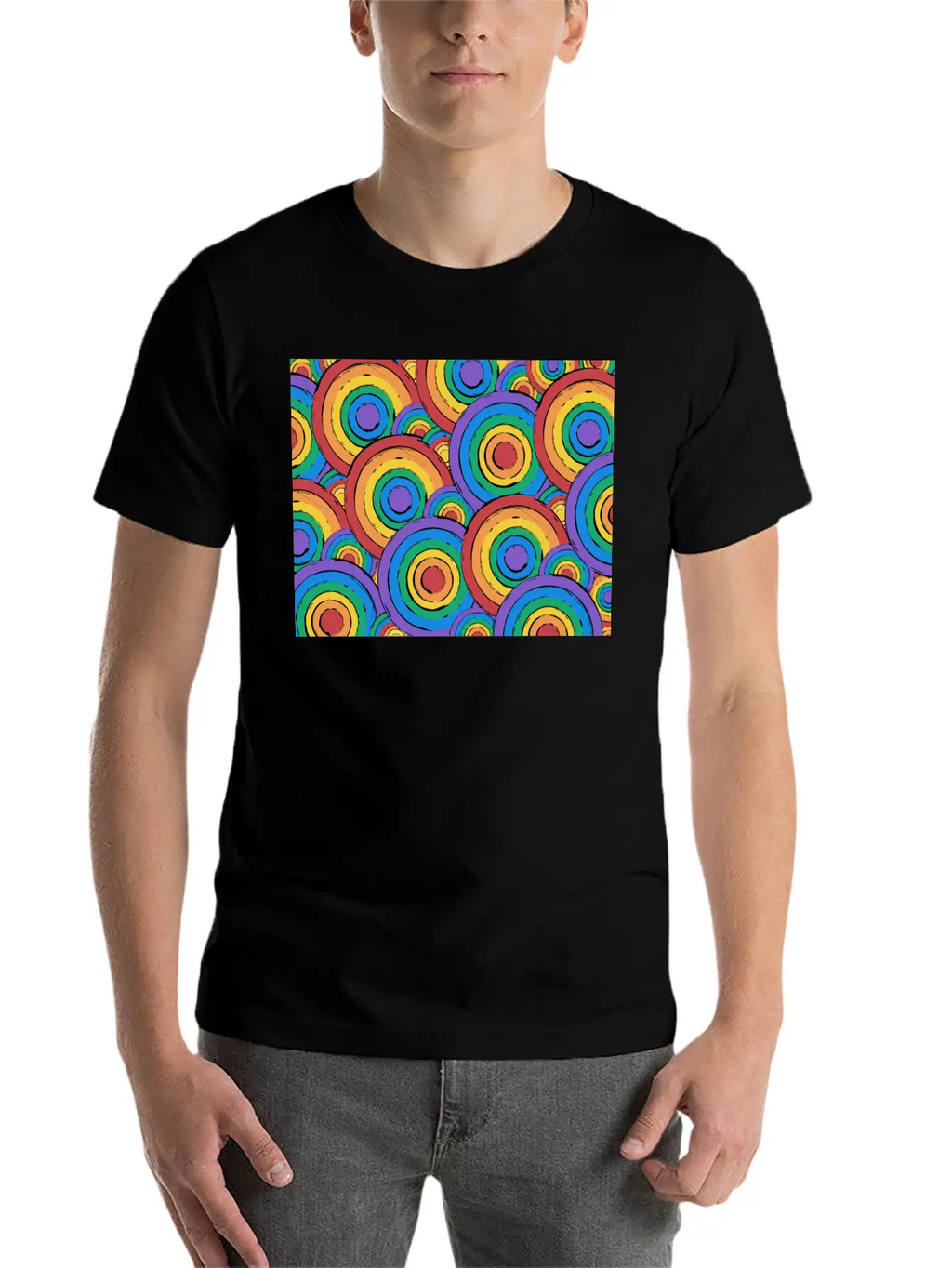 Rainbow Unisex Casual T-Shirt – Clean Design For Daily Comfort