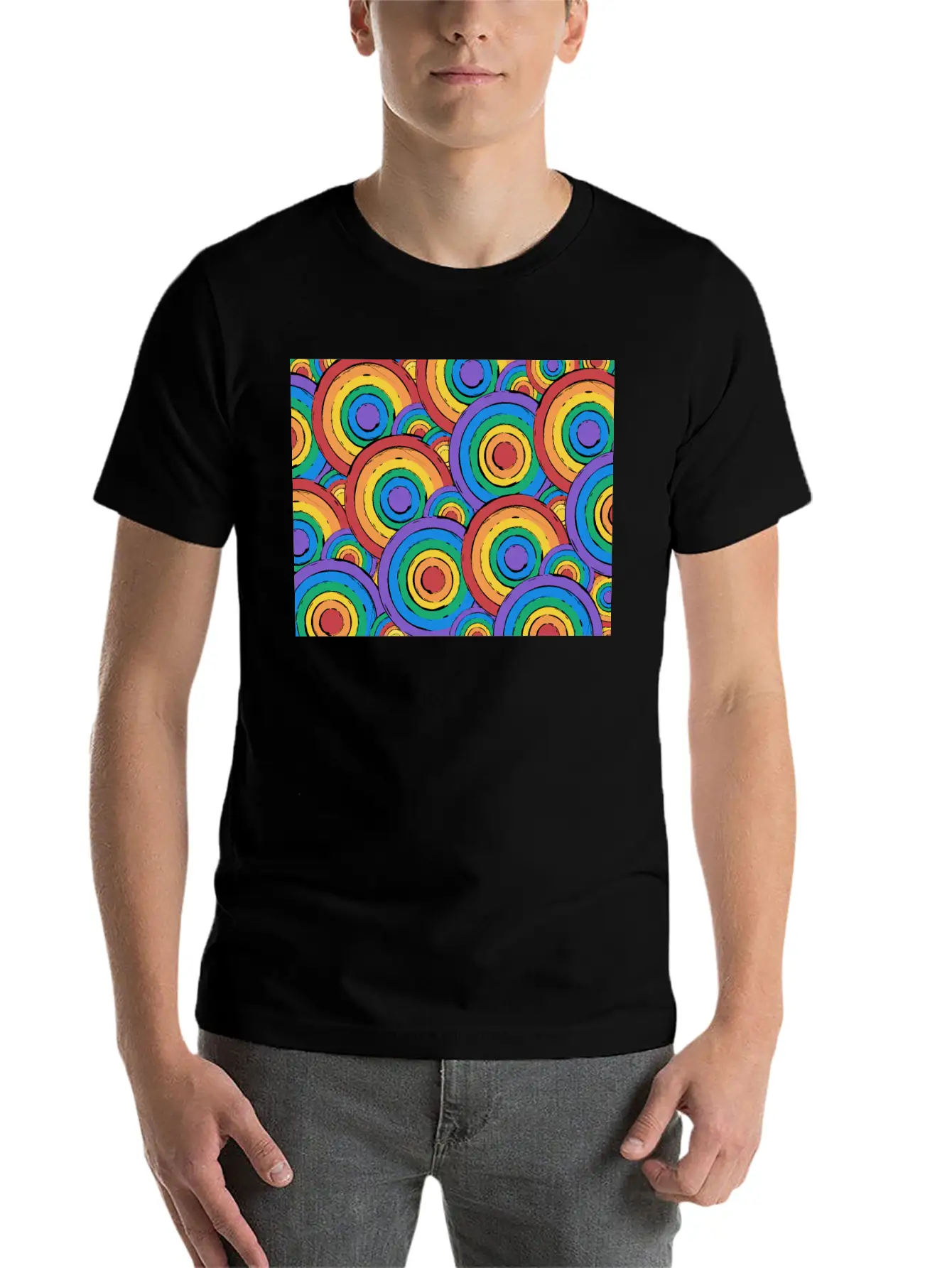 Rainbow Unisex Casual T-Shirt – Clean Design For Daily Comfort