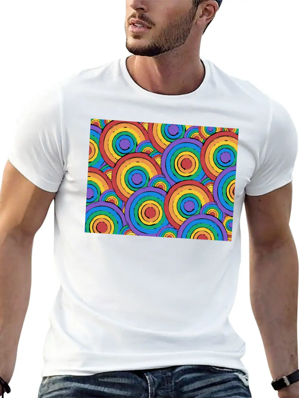 Rainbow Unisex Casual T-Shirt – Clean Design For Daily Comfort