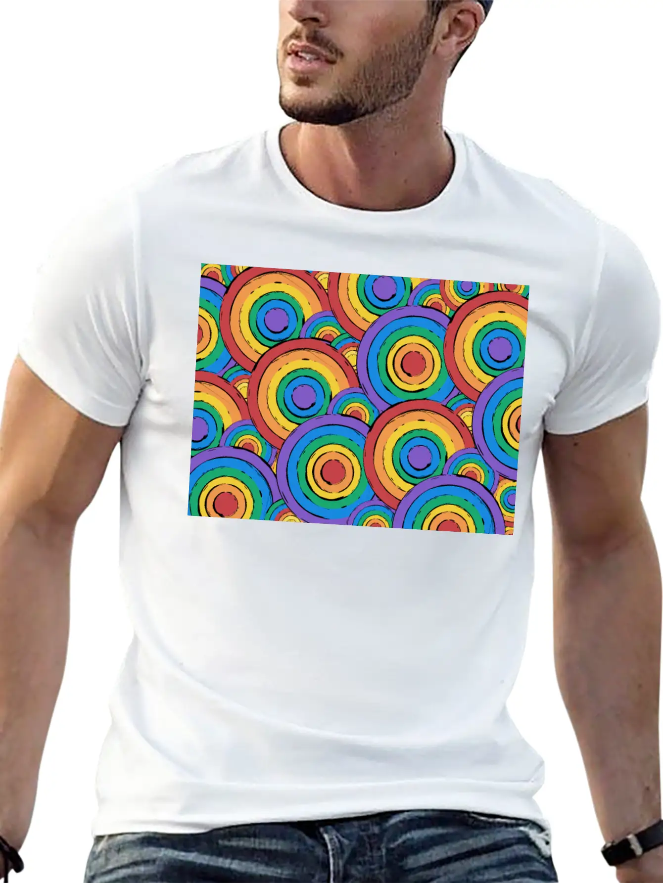 Rainbow Unisex Casual T-Shirt – Clean Design For Daily Comfort