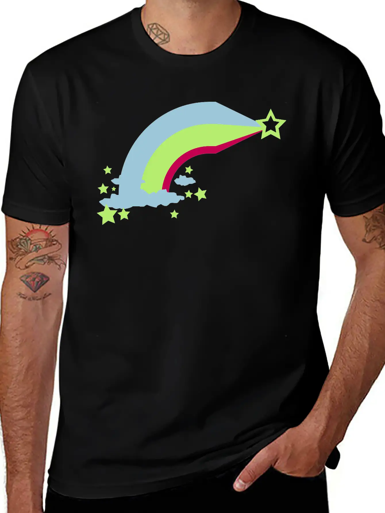 Rainbow Unisex Short Sleeve Soft Cotton T-Shirt – Casual Everyday Wear