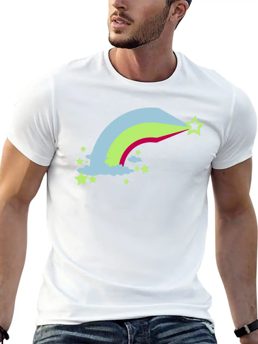 Rainbow Unisex Short Sleeve Soft Cotton T-Shirt – Casual Everyday Wear
