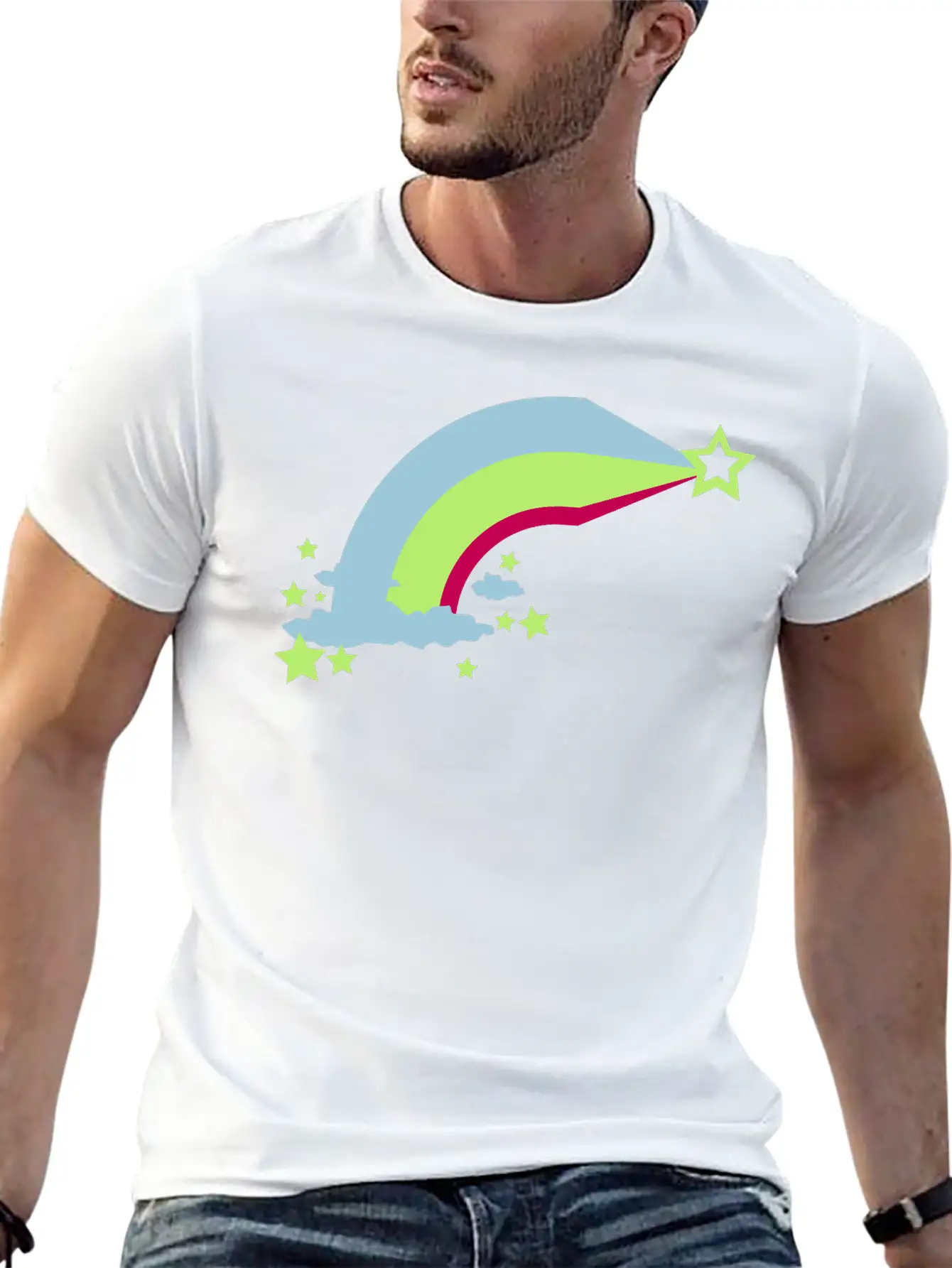 Rainbow Unisex Short Sleeve Soft Cotton T-Shirt – Casual Everyday Wear