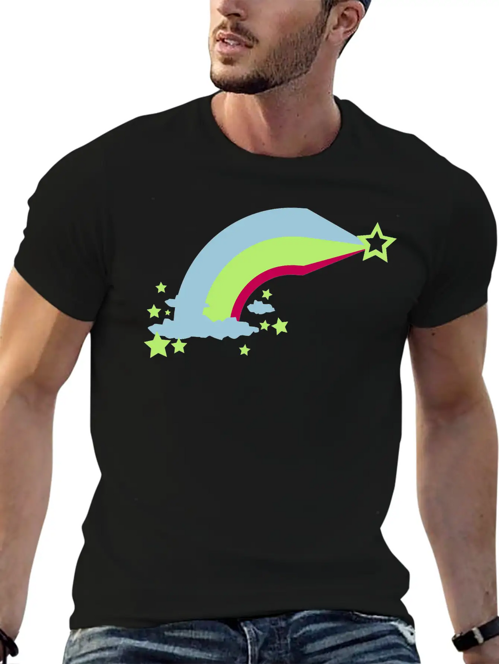 Rainbow Unisex Short Sleeve Soft Cotton T-Shirt – Casual Everyday Wear