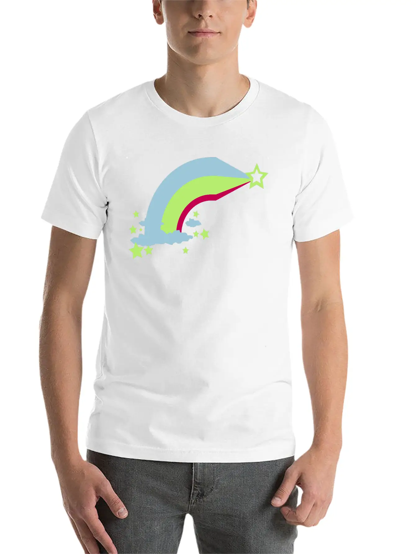 Rainbow Unisex Short Sleeve Soft Cotton T-Shirt – Casual Everyday Wear