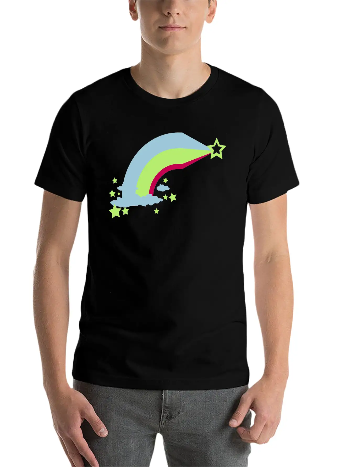 Rainbow Unisex Short Sleeve Soft Cotton T-Shirt – Casual Everyday Wear