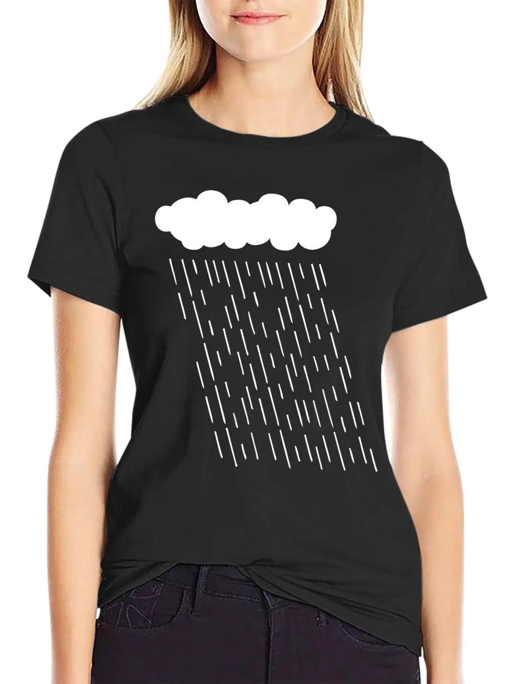 Rainy Storm Cloud Classic Fit Graphic Tee For Daily Comfort – Unisex Cotton Shirt