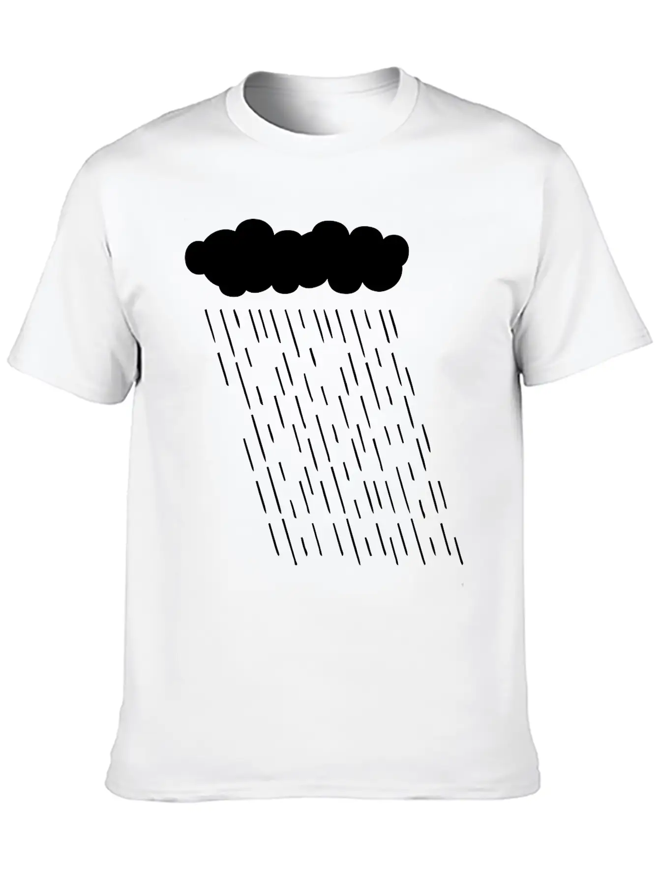 Rainy Storm Cloud Classic Fit Graphic Tee For Daily Comfort – Unisex Cotton Shirt