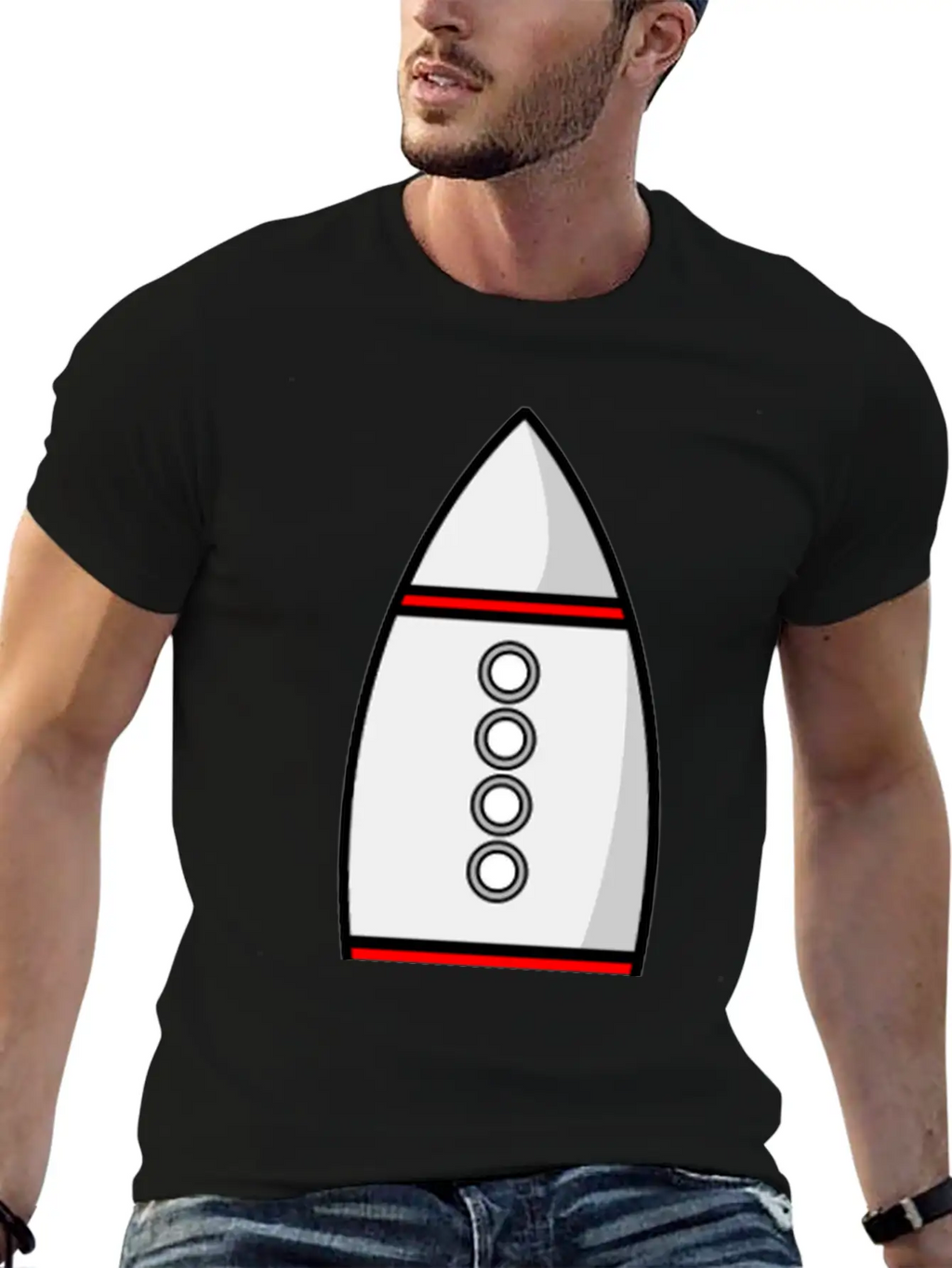 Rakete Rocket Space Shuttle Ufo Raumschiff Mond Mo Classic Fit Graphic Tee For Daily Comfort – Unisex Cotton Shirt