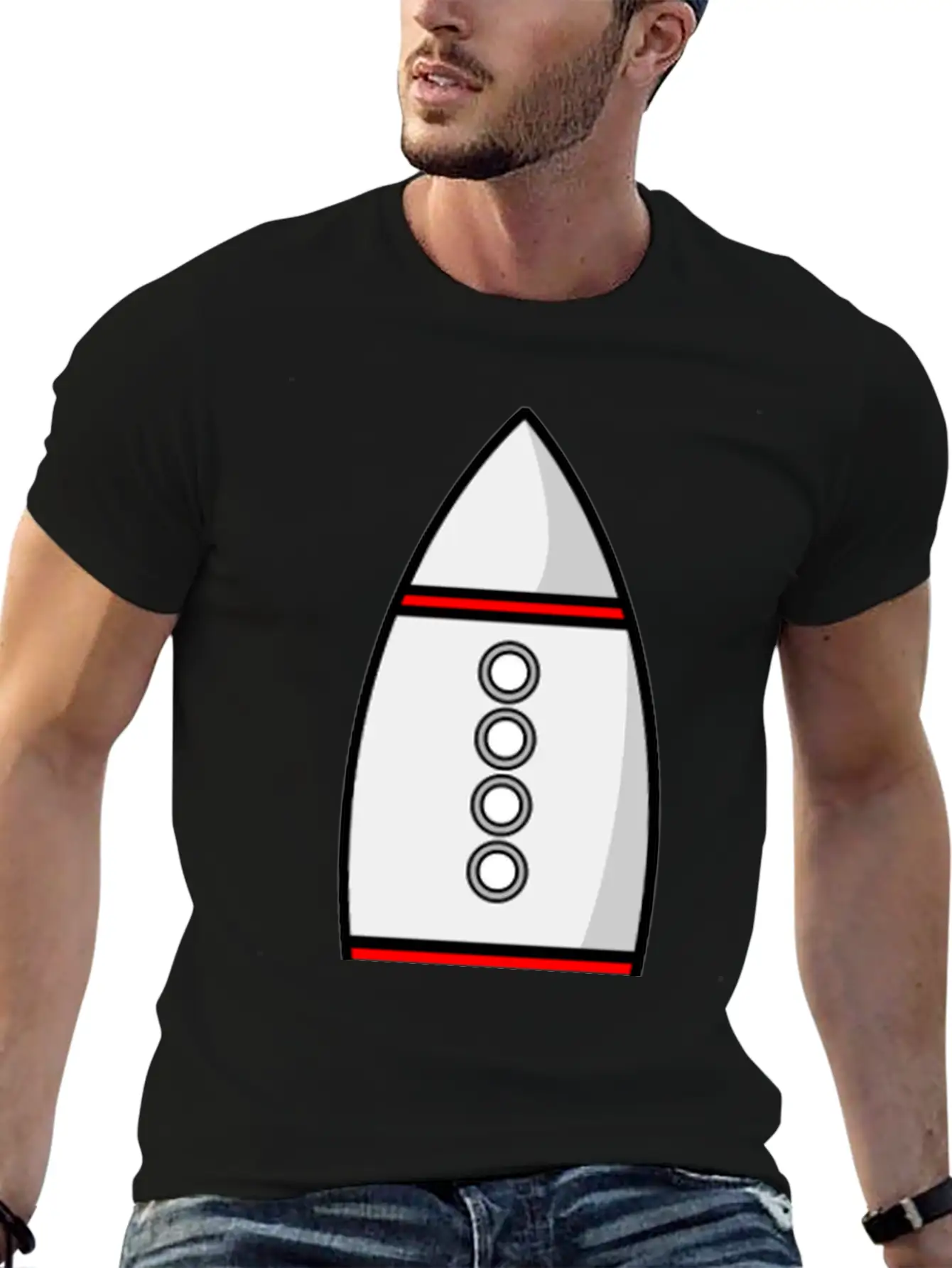 Rakete Rocket Space Shuttle Ufo Raumschiff Mond Mo Classic Fit Graphic Tee For Daily Comfort – Unisex Cotton Shirt