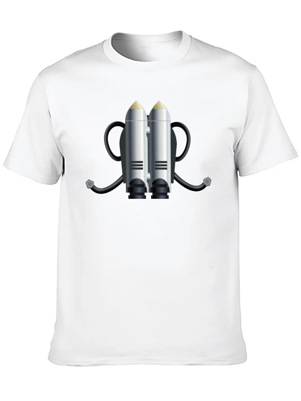 Rakete Rocket Space Shuttle Ufo Raumschiff Mond Mo Unisex Short Sleeve Soft Cotton T-Shirt – Casual Everyday Wear
