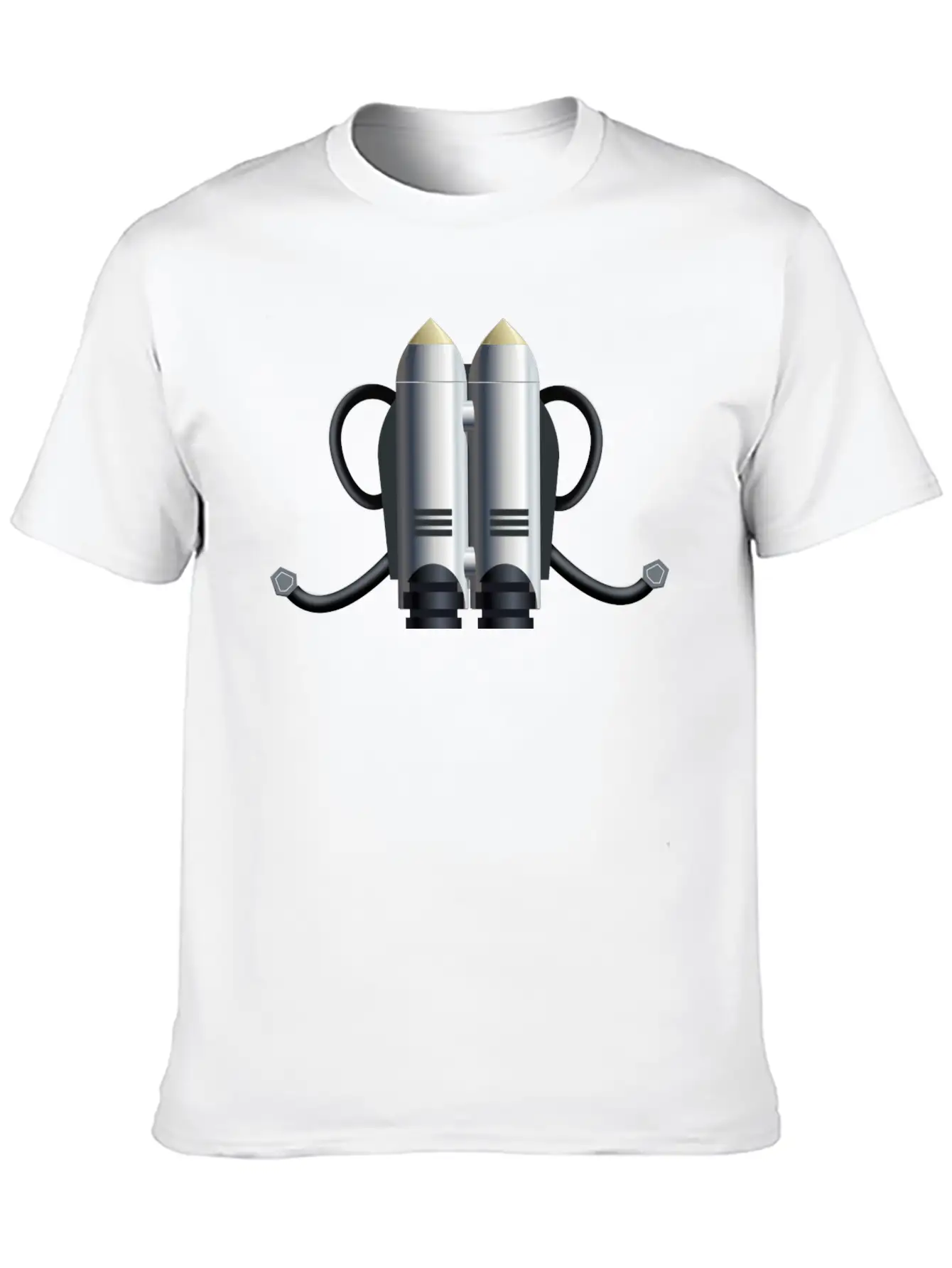 Rakete Rocket Space Shuttle Ufo Raumschiff Mond Mo Unisex Short Sleeve Soft Cotton T-Shirt – Casual Everyday Wear