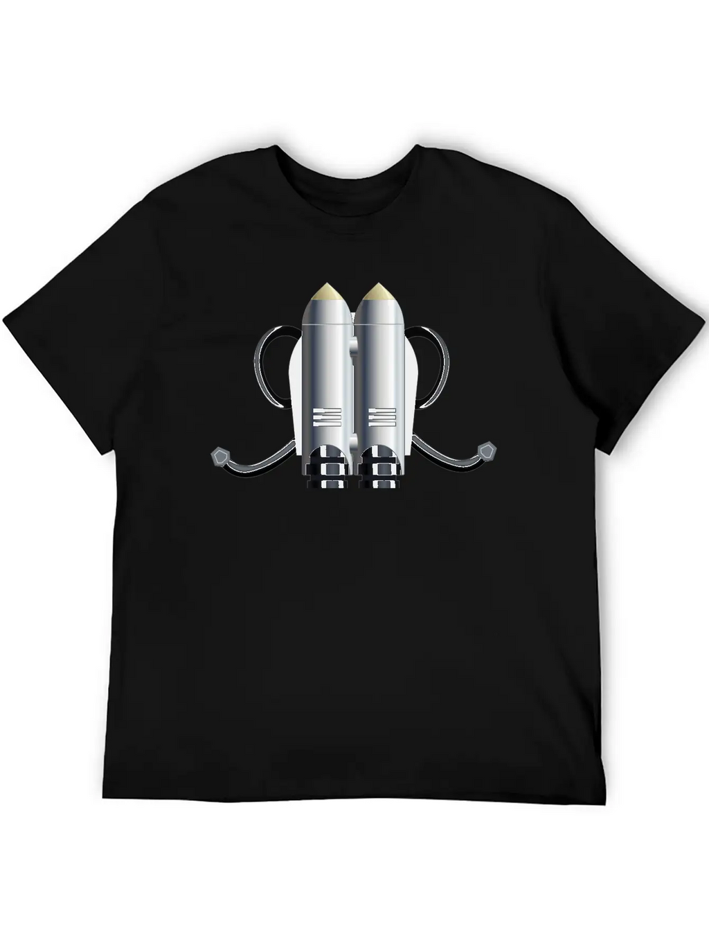 Rakete Rocket Space Shuttle Ufo Raumschiff Mond Mo Unisex Short Sleeve Soft Cotton T-Shirt – Casual Everyday Wear