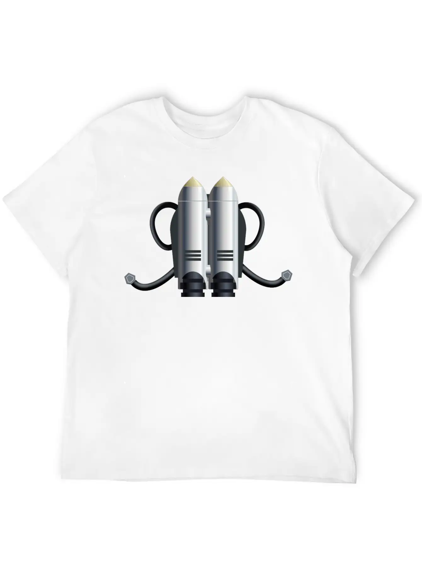 Rakete Rocket Space Shuttle Ufo Raumschiff Mond Mo Unisex Short Sleeve Soft Cotton T-Shirt – Casual Everyday Wear