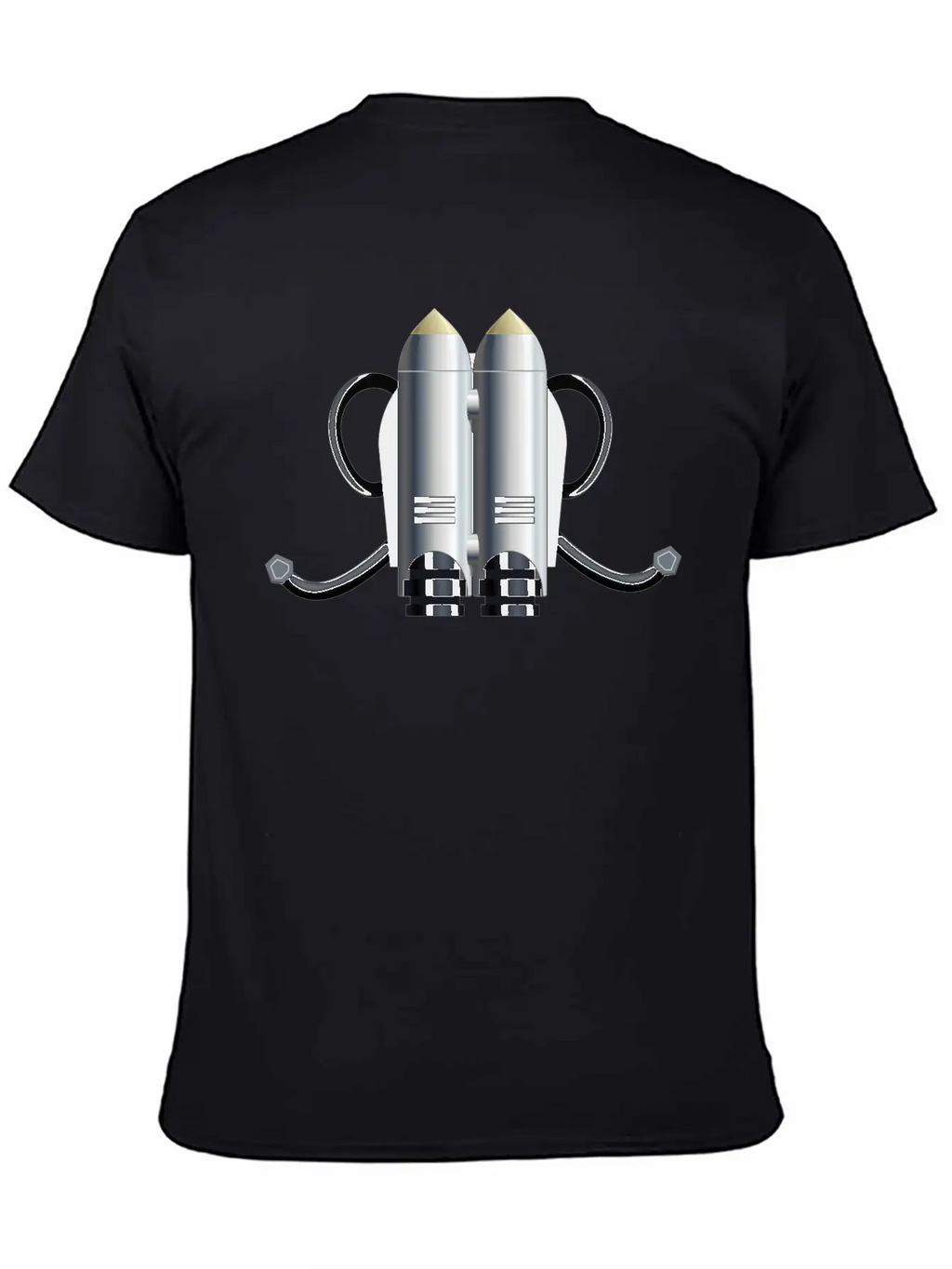 Rakete Rocket Space Shuttle Ufo Raumschiff Mond Mo Unisex Short Sleeve Soft Cotton T-Shirt – Casual Everyday Wear